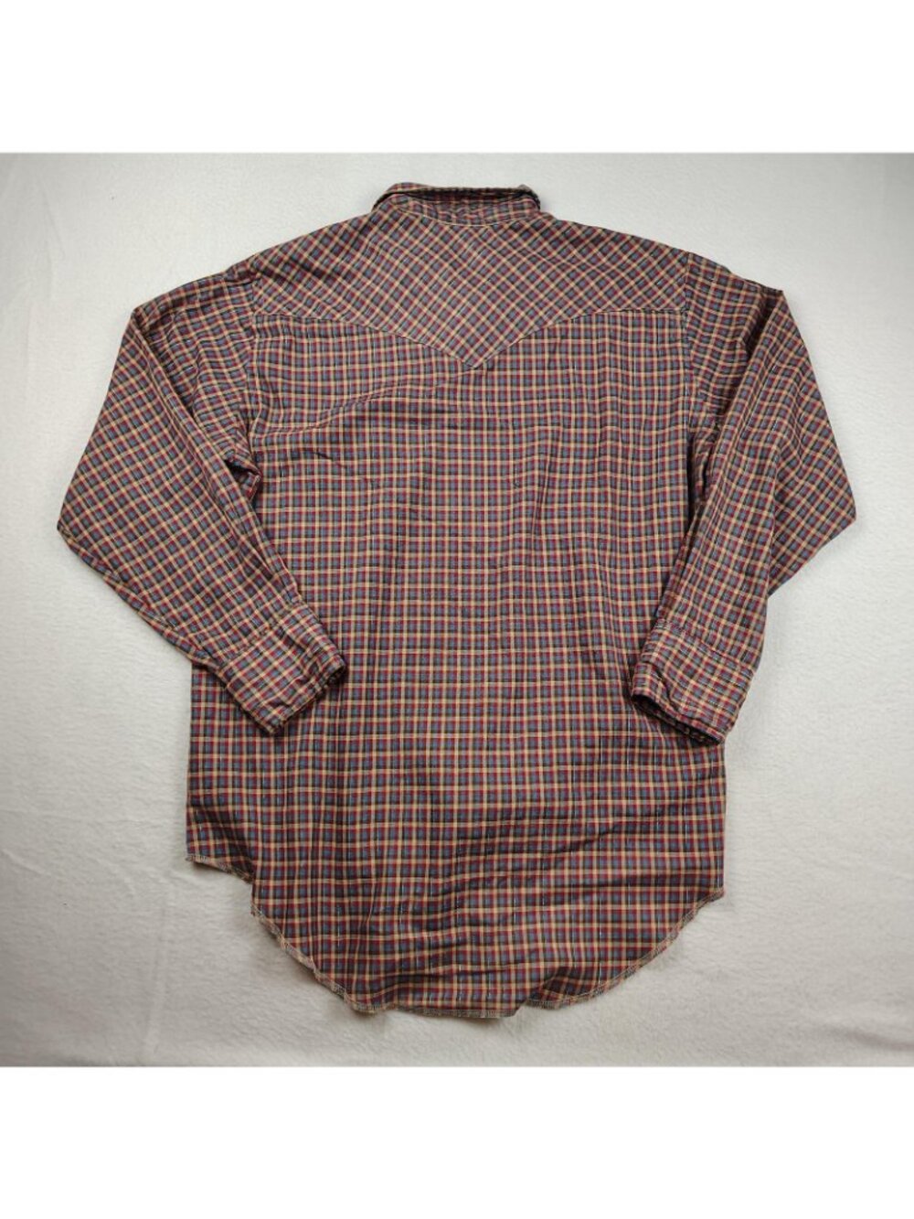 Vintage 70's Western Pearl Snap Wrangler Shirt Mens 16.5 33 - Picture 2 of 8